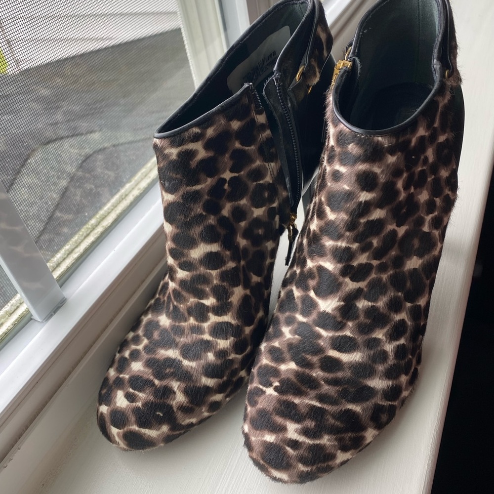 Longchamp Calfskin Heeled Bootie